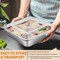 4 Pieces 8 x 8-Inch Baking Pan with lid, Square Cake Brownie Baking Pans Stainless Steel Bakeware Set of 2, Non-toxic & Healthy, Easy Clean & Dishwasher Safe - (2 Pans + 2 Lids)
